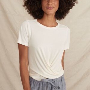 Marine Layer Cropped Twist Front Tee